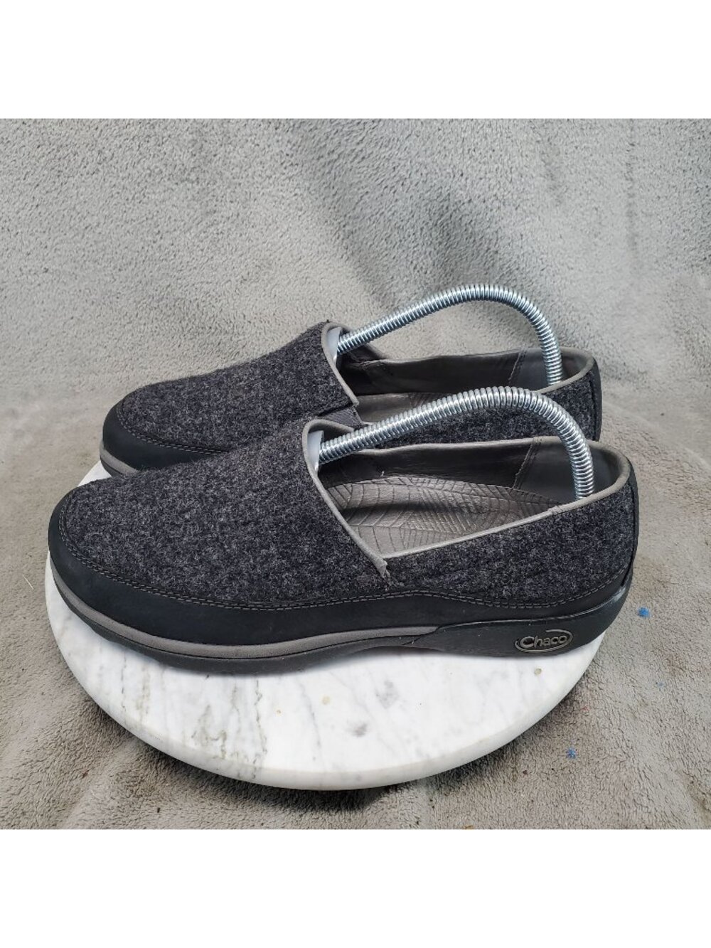 Chaco Shoes Womens Size 9 Sloan Black Wool Slip On Loafers *Read*